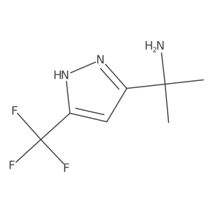 2-[3-(trifluoromethyl)-1H-pyrazol-5-yl]propan-2-amine结构式