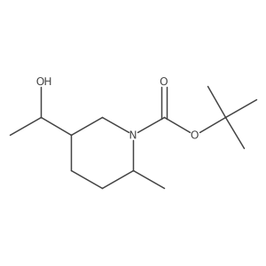 Tert-butyl 5-(1-hydroxyethyl)-2-methyl-piperidine-1-carboxylate Structure