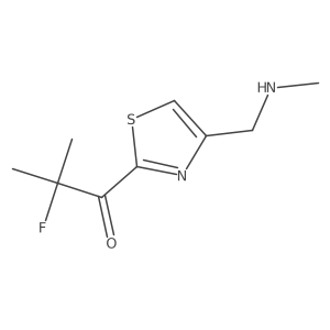 2-Fluoro-2-methyl-1-{4-[(methylamino)methyl]-1,3-thiazol-2-yl}propan-1-one结构式