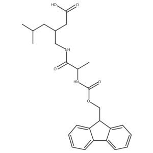 3-{[(2S)-2-({[(9H-fluoren-9-yl)methoxy]carbonyl}amino)propanamido]methyl}-5-methylhexanoic acid Structure