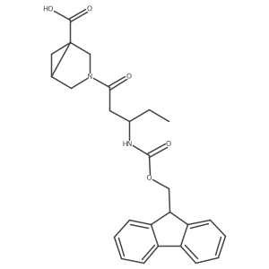 3-[(3S)-3-({[(9H-fluoren-9-yl)methoxy]carbonyl}amino)pentanoyl]-3-azabicyclo[3.1.0]hexane-1-carboxylic acid Structure