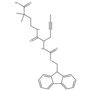 4-[2-({[(9H-fluoren-9-yl)methoxy]carbonyl}amino)hex-4-ynamido]-2,2-dimethylbutanoic acid Structure