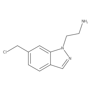 2-[6-(chloromethyl)-1H-indazol-1-yl]ethan-1-amine结构式