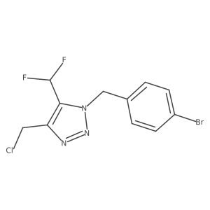 1-[(4-bromophenyl)methyl]-4-(chloromethyl)-5-(difluoromethyl)-1H-1,2,3-triazole结构式