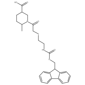 1-(2-{[2-({[(9H-fluoren-9-yl)methoxy]carbonyl}amino)ethyl]sulfanyl}acetyl)-6-methylpiperidine-3-carboxylic acid结构式