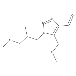 1-(3-methoxy-2-methylpropyl)-5-(methoxymethyl)-1H-1,2,3-triazole-4-carbaldehyde结构式