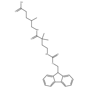 5-[4-({[(9H-fluoren-9-yl)methoxy]carbonyl}amino)-2,2-dimethylbutanamido]-4-methylpentanoic acid结构式