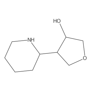 4-(Piperidin-2-yl)oxolan-3-ol Structure