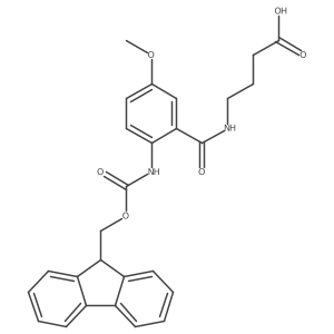 4-{[2-({[(9H-fluoren-9-yl)methoxy]carbonyl}amino)-5-methoxyphenyl]formamido}butanoic acid Structure