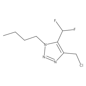 1-butyl-4-(chloromethyl)-5-(difluoromethyl)-1H-1,2,3-triazole结构式