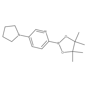 5-(Pyrrolidin-1-YL)pyridin-2-ylboronic acid pinacol ester Structure