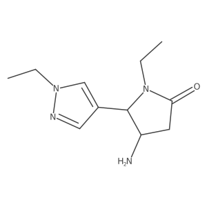4-amino-1-ethyl-5-(1-ethyl-1H-pyrazol-4-yl)pyrrolidin-2-one Structure