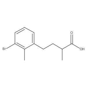4-(3-Bromo-2-methylphenyl)-2-methylbutanoic acid结构式