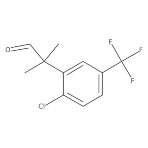 2-[2-Chloro-5-(trifluoromethyl)phenyl]-2-methylpropanal Structure