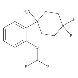 1-[2-(Difluoromethoxy)phenyl]-4,4-difluorocyclohexan-1-amine结构式