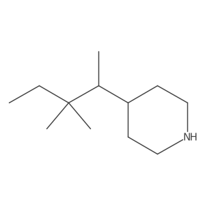 4-(3,3-Dimethylpentan-2-yl)piperidine Structure