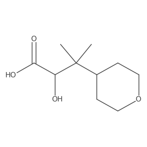 2-Hydroxy-3-methyl-3-(oxan-4-yl)butanoic acid结构式