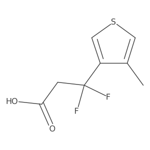 3,3-Difluoro-3-(4-methylthiophen-3-yl)propanoic acid结构式