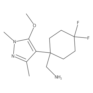 [4,4-difluoro-1-(5-methoxy-1,3-dimethyl-1H-pyrazol-4-yl)cyclohexyl]methanamine结构式