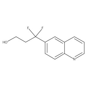 3,3-Difluoro-3-(quinolin-6-yl)propan-1-ol结构式