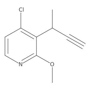 3-(But-3-yn-2-yl)-4-chloro-2-methoxypyridine结构式