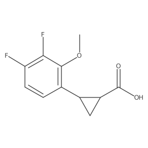 2-(3,4-Difluoro-2-methoxyphenyl)cyclopropane-1-carboxylic acid结构式