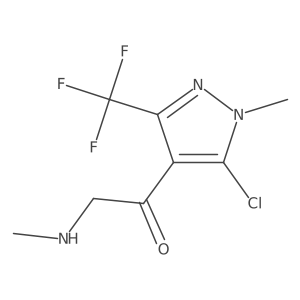 1-[5-chloro-1-methyl-3-(trifluoromethyl)-1H-pyrazol-4-yl]-2-(methylamino)ethan-1-one结构式
