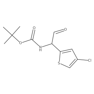 tert-butyl N-[1-(4-chlorothiophen-2-yl)-2-oxoethyl]carbamate结构式
