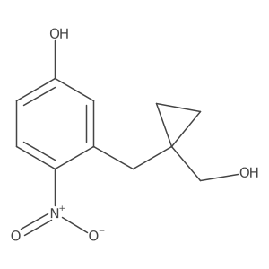 3-{[1-(Hydroxymethyl)cyclopropyl]methyl}-4-nitrophenol Structure