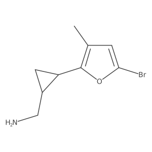 [2-(5-Bromo-3-methylfuran-2-yl)cyclopropyl]methanamine Structure