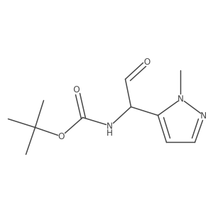 tert-butyl N-[1-(1-methyl-1H-pyrazol-5-yl)-2-oxoethyl]carbamate结构式
