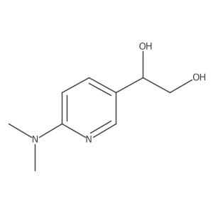 1-[6-(Dimethylamino)pyridin-3-yl]ethane-1,2-diol结构式