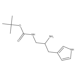 tert-butyl N-[2-amino-3-(1H-pyrrol-3-yl)propyl]carbamate结构式