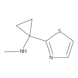 N-methyl-1-(1,3-thiazol-2-yl)cyclopropan-1-amine结构式