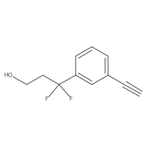 3-(3-Ethynylphenyl)-3,3-difluoropropan-1-ol结构式