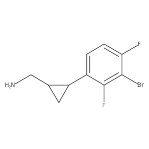 [2-(3-Bromo-2,4-difluorophenyl)cyclopropyl]methanamine结构式