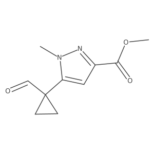 methyl 5-(1-formylcyclopropyl)-1-methyl-1H-pyrazole-3-carboxylate Structure