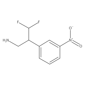 3,3-Difluoro-2-(3-nitrophenyl)propan-1-amine Structure