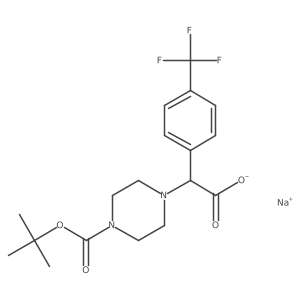 Sodium 2-[4-(tert-butoxycarbonyl)piperazin-1-yl]-2-[4-(trifluoromethyl)phenyl]acetate Structure