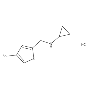 (4-Bromothiophen-2-ylmethyl)-cyclopropylamine hydrochloride Structure