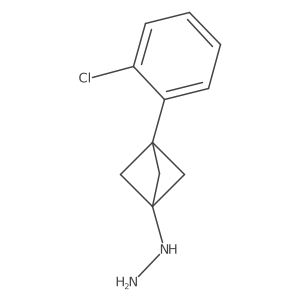 [3-(2-Chlorophenyl)-1-bicyclo[1.1.1]pentanyl]hydrazine Structure
