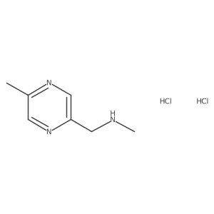 N-Methyl-1-(5-methylpyrazin-2-yl)methanamine dihydrochloride结构式