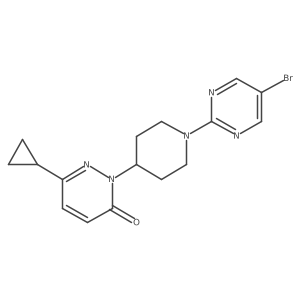 2-[1-(5-Bromopyrimidin-2-yl)piperidin-4-yl]-6-cyclopropyl-2,3-dihydropyridazin-3-one结构式