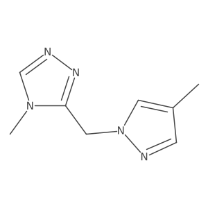 4-methyl-3-[(4-methyl-1H-pyrazol-1-yl)methyl]-4H-1,2,4-triazole Structure