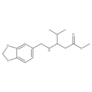 methyl 3-{[(2H-1,3-benzodioxol-5-yl)methyl]amino}-4-methylpentanoate结构式