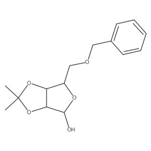 I(2)-D-Ribofuranose, 2,3-O-(1-methylethylidene)-5-O-(phenylmethylene)-结构式