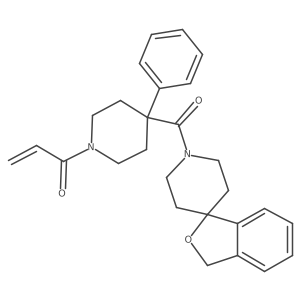 1-[4-Phenyl-4-(spiro[1H-2-benzofuran-3,4'-piperidine]-1'-carbonyl)piperidin-1-yl]prop-2-en-1-one Structure