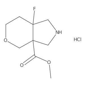 Methyl 7a-fluoro-octahydropyrano[3,4-c]pyrrole-3a-carboxylate hydrochloride结构式