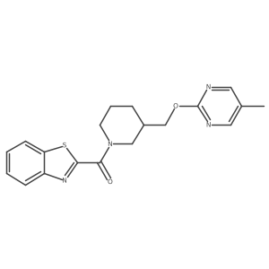 2-(3-{[(5-Methylpyrimidin-2-yl)oxy]methyl}piperidine-1-carbonyl)-1,3-benzothiazole Structure