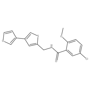5-chloro-N-{[4-(furan-3-yl)thiophen-2-yl]methyl}-2-methoxybenzamide结构式